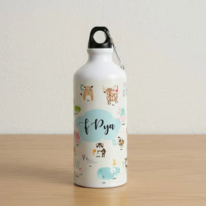 Cap Alu Bottle (600ml) - White Alphabet