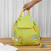 Canvas Green Clouds Rucksack Bag