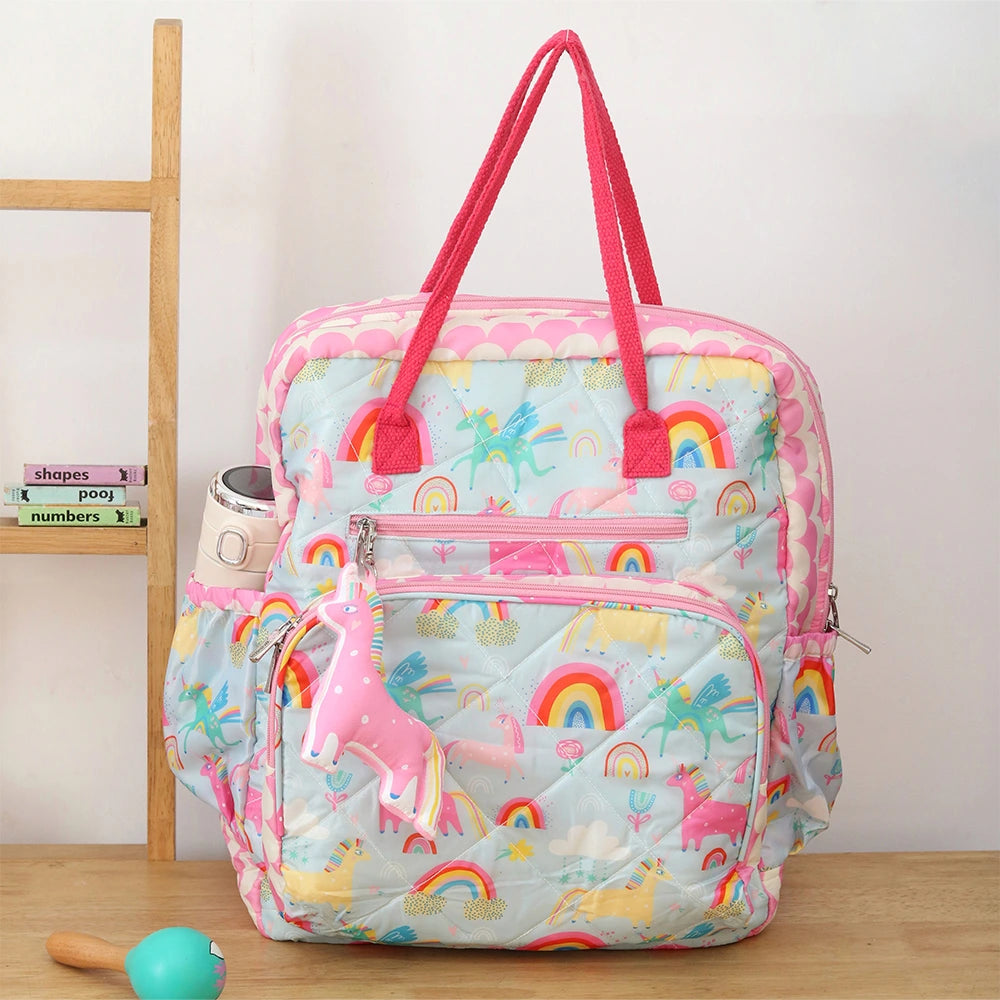 Blue unicorn Diaper Backpack