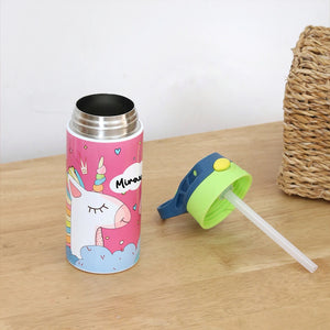 Insulated Steel Sipper Bottle (350ml) - Unicorn Dream