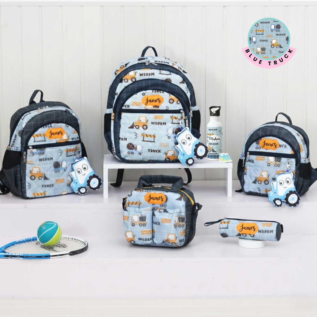 Blue Truck School Bag