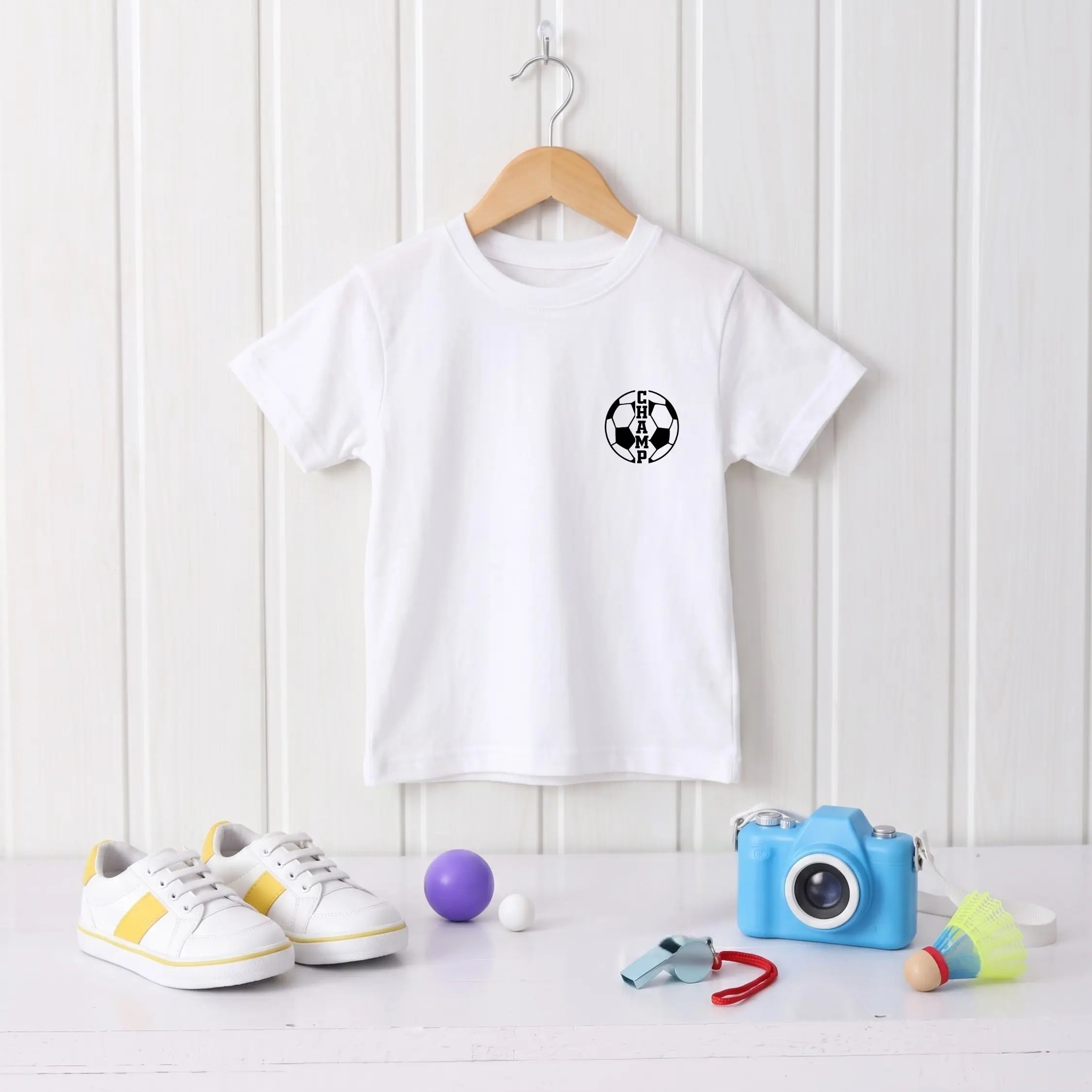Personalized Soccer Star White T-shirt