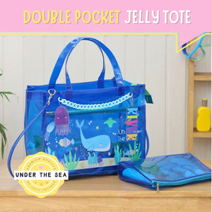 Deep Sea Dive Double Pocket Jelly Tote Bag & Wet Pouch