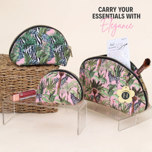 Zebra Tropical Nested Pouch Set