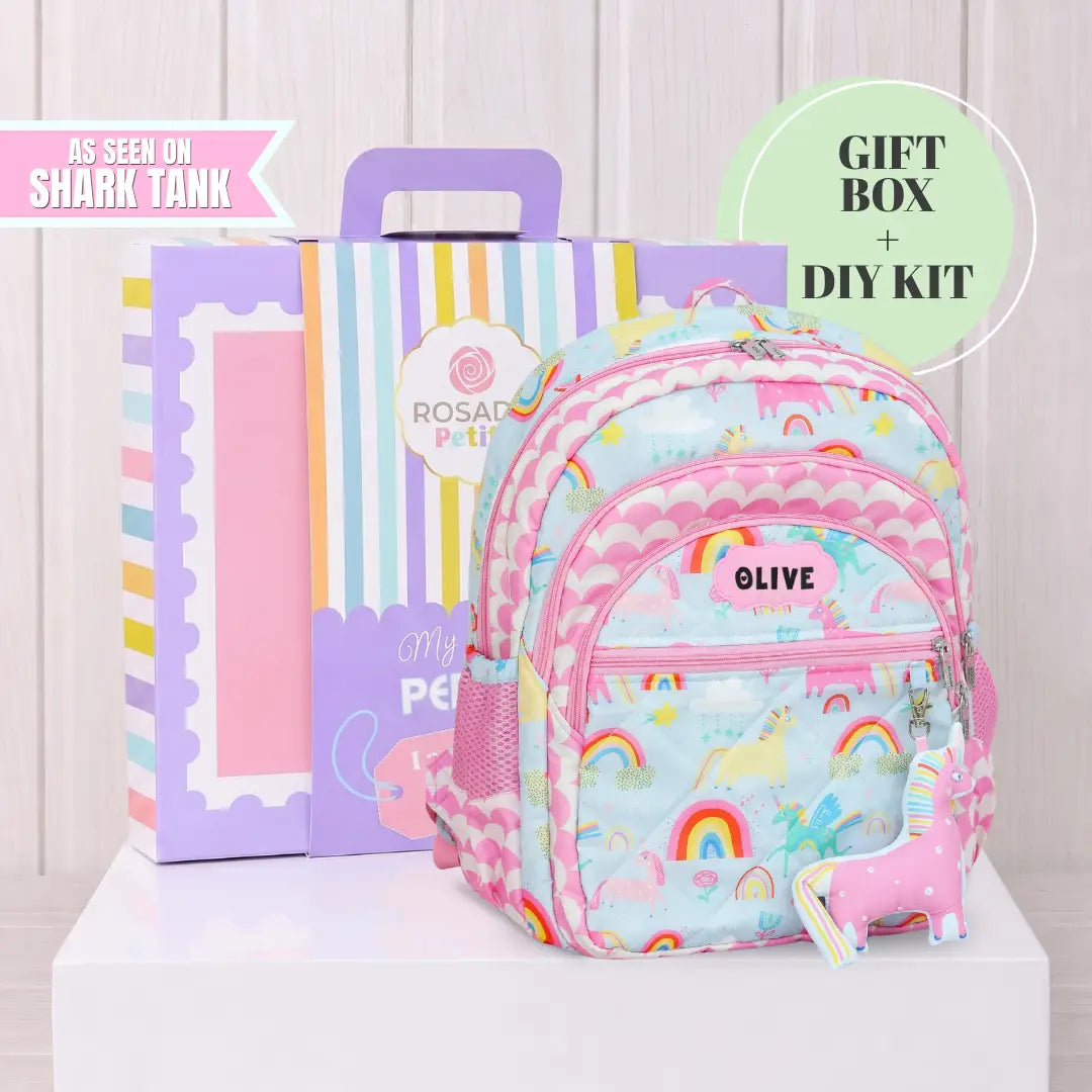 Diy Blue Unicorn School Bag