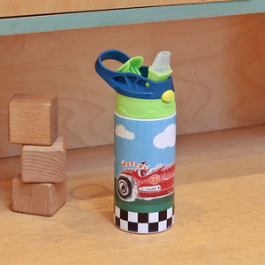Insulated Steel Sipper Bottle (350ml) - Retro Racer