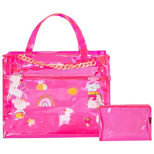 Double Pocket Jelly Tote Bag & Wet Pouch