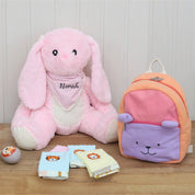 Peachy Purple Plush Backpack Gift Set