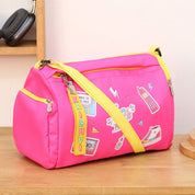 Retro Pink Yellow Sports Duffle Bag