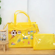 Sports Double Pocket Jelly Tote Bag & Wet Pouch