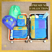 Santorini Blue 5 Piece Packing Cube Set