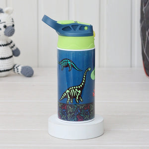 Insulated Steel Sipper Bottle (350ml) - Glow Dino