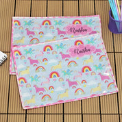 Set of 2 Blue Unicorn Table Mat