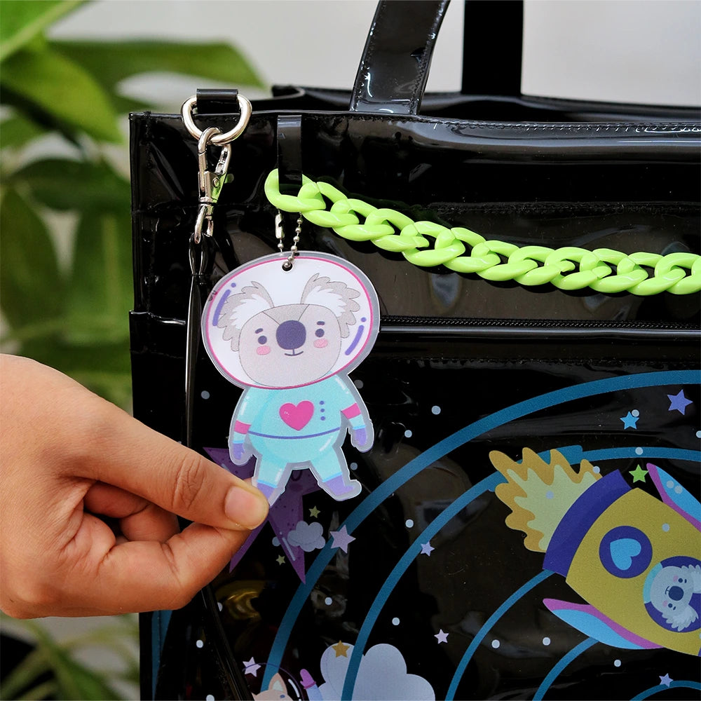 Cosmic Quest Double Pocket Jelly Tote Bag & Wet Pouch