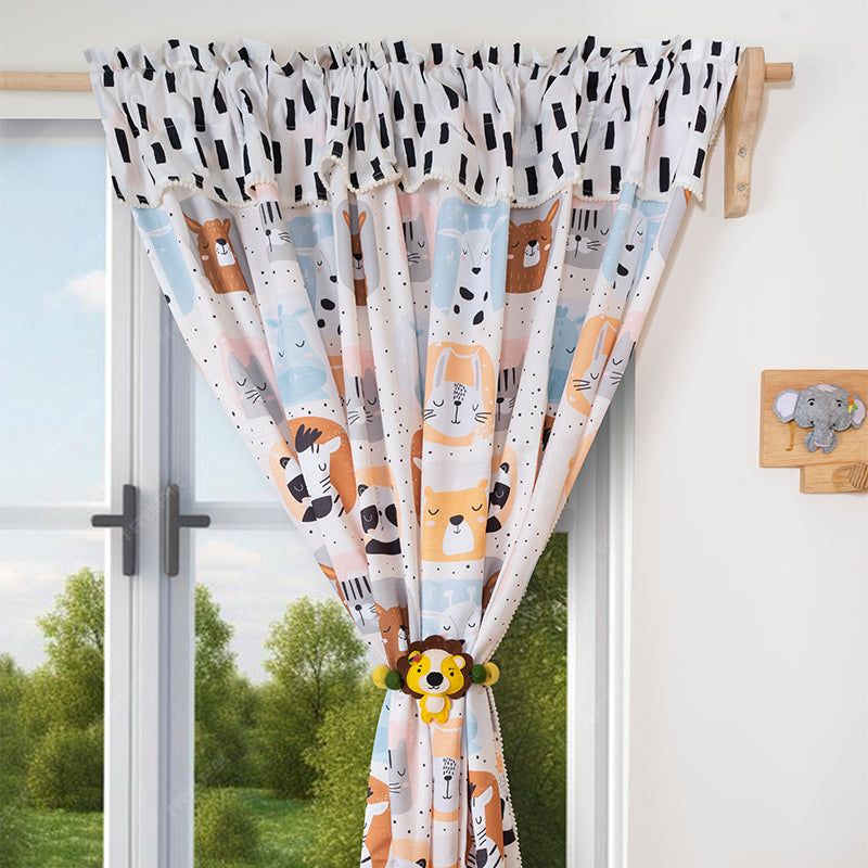 Lion Curtain Tier (Set of 2)