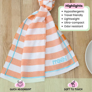 Pink Orange Set of 2 Bamboo Hand Towel