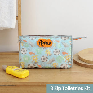 3-Zip Toiletries Kit - Football Champ