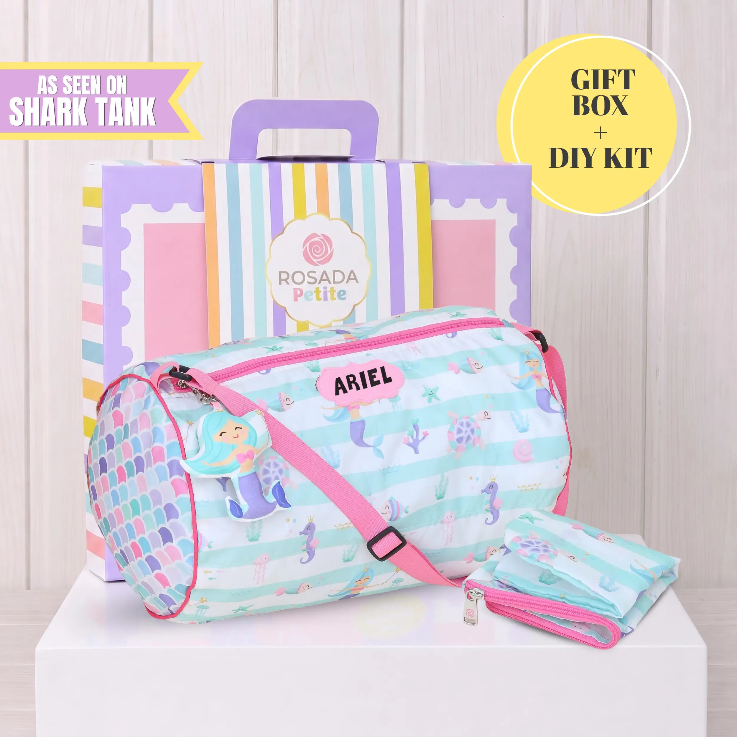 Diy Aqua Girl Foldable Duffle Bag