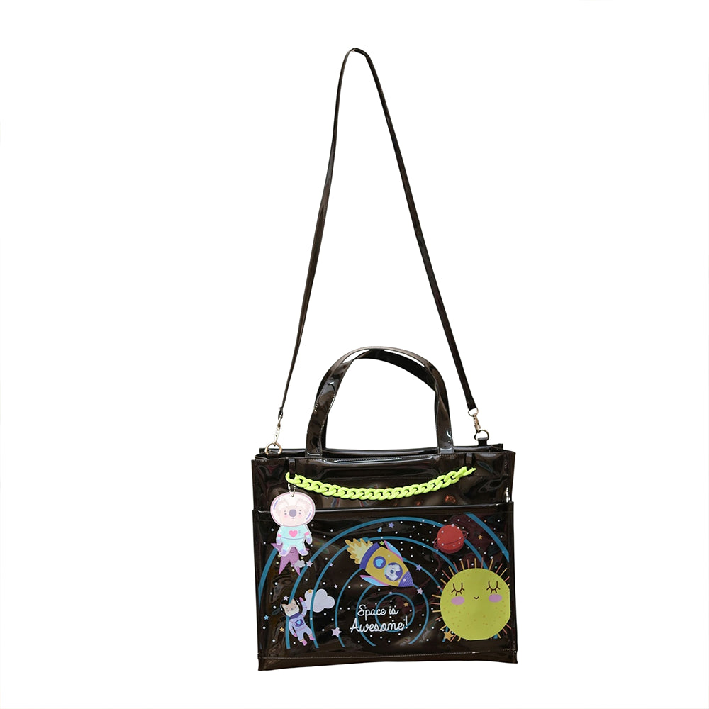 Cosmic Quest Double Pocket Jelly Tote Bag & Wet Pouch