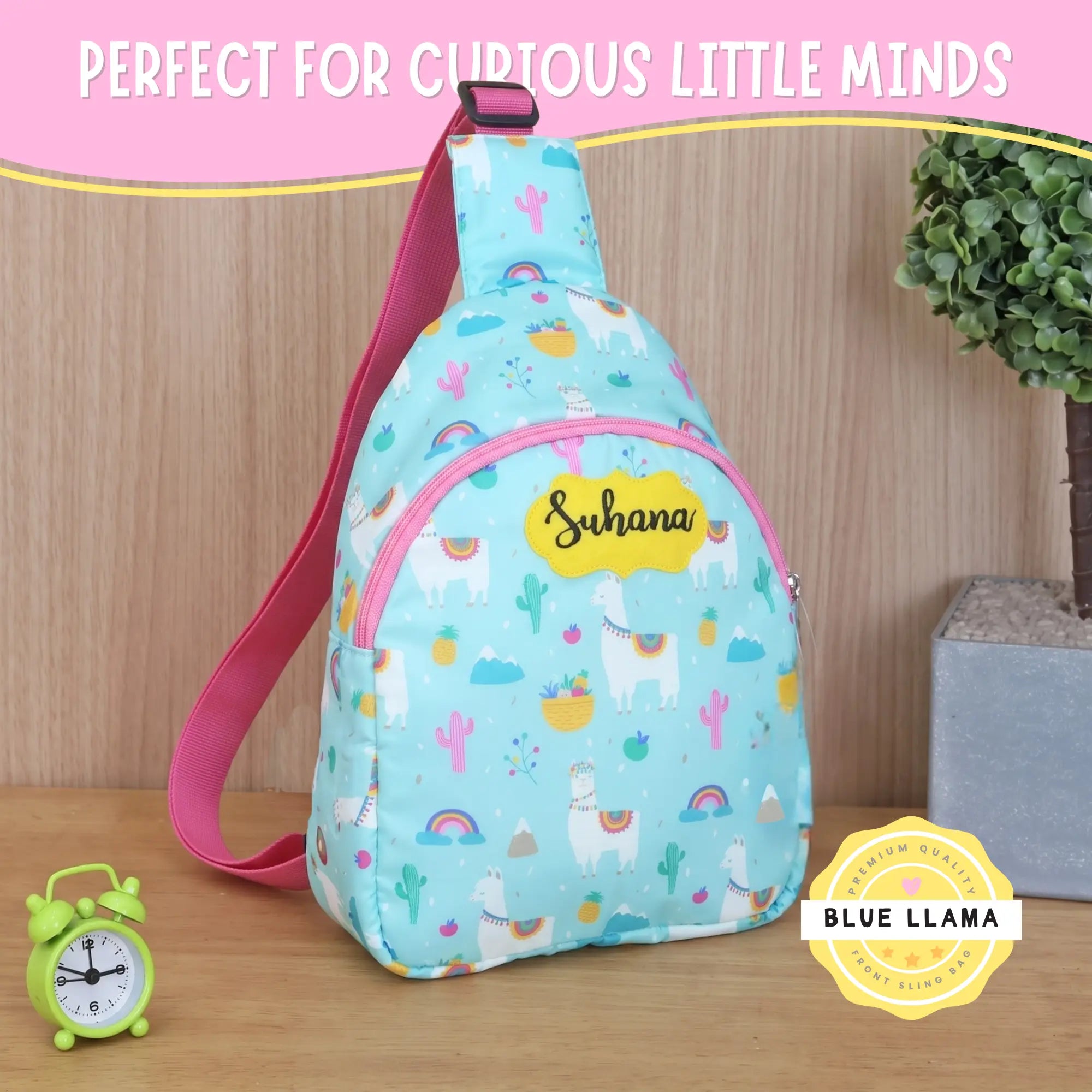 Blue Llama Front Sling Bag