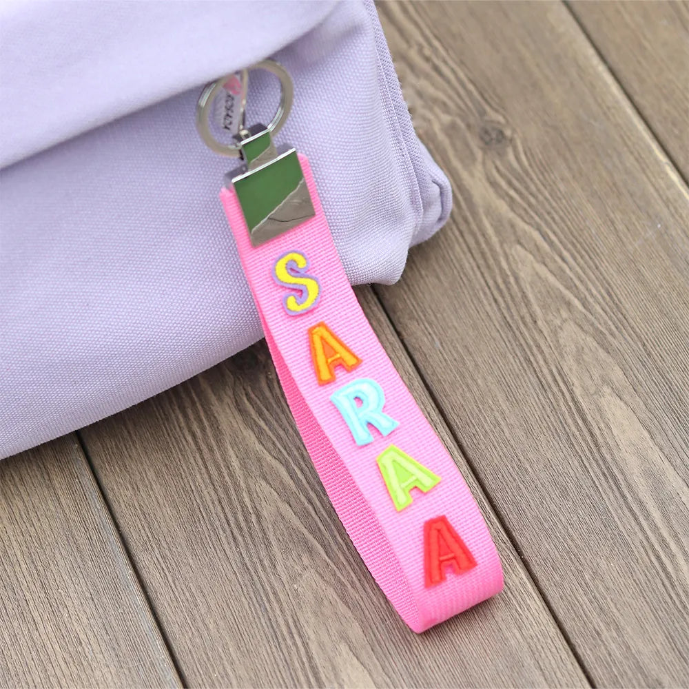 Daisy Pink Ribbon Keychain