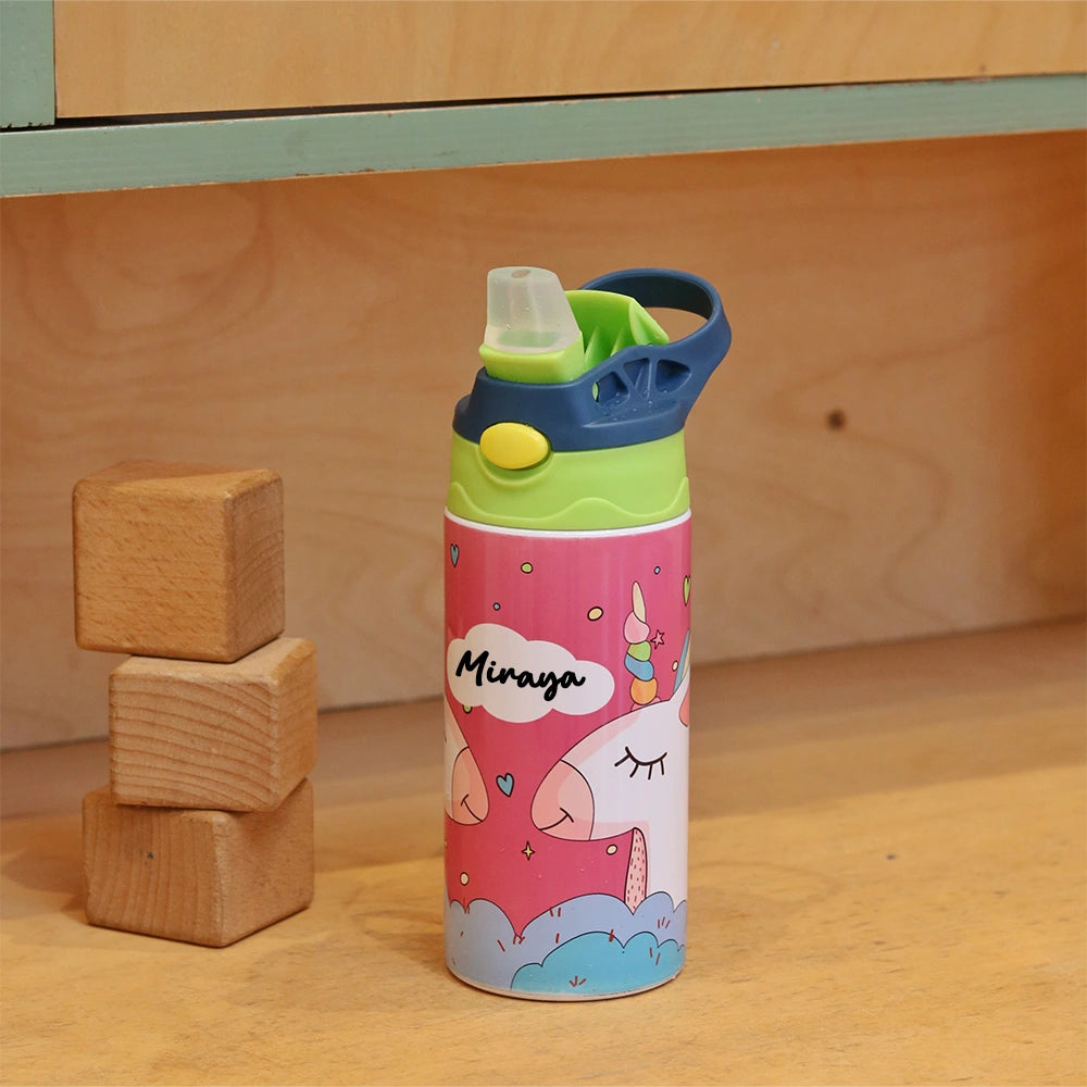 Insulated Steel Sipper Bottle (350ml) - Unicorn Dream