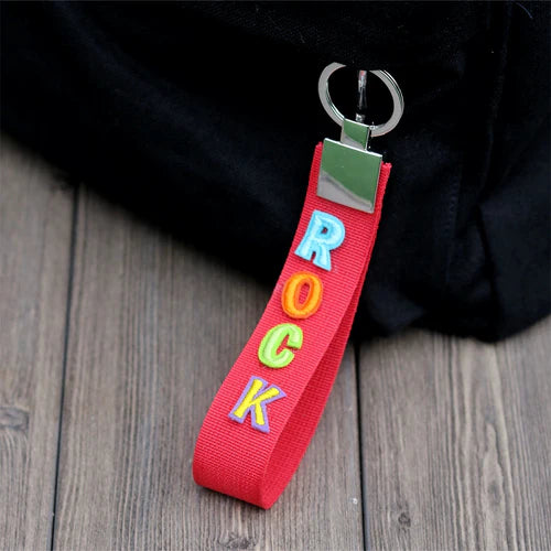 Racer Red Ribbon Keychain