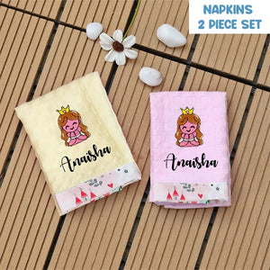 2 Pcs Princess Napkins Set
