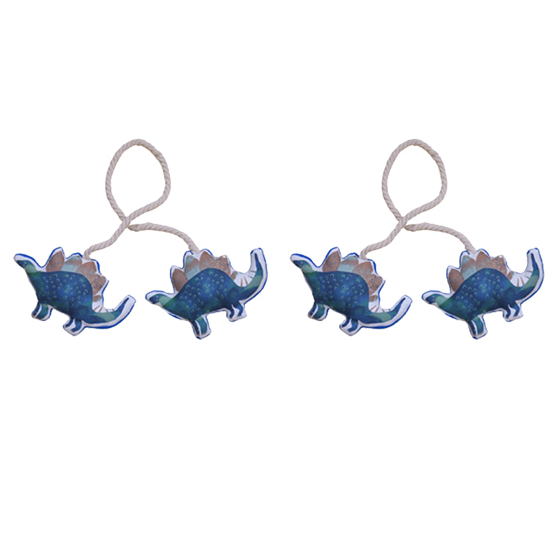 Blue Dino Rope Curtain Tiers (Set of 2)