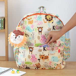 White Alphabet Backpack