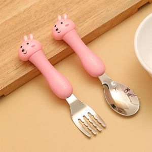 Premium Animal Spoon N Fork Set