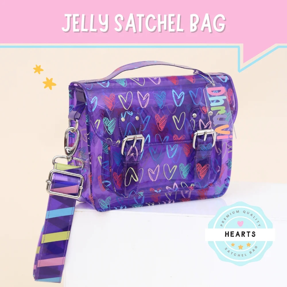 Hearts Jelly Satchel Bag