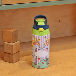 Insulated Steel Sipper Bottle (350ml) - Unicorn Splash