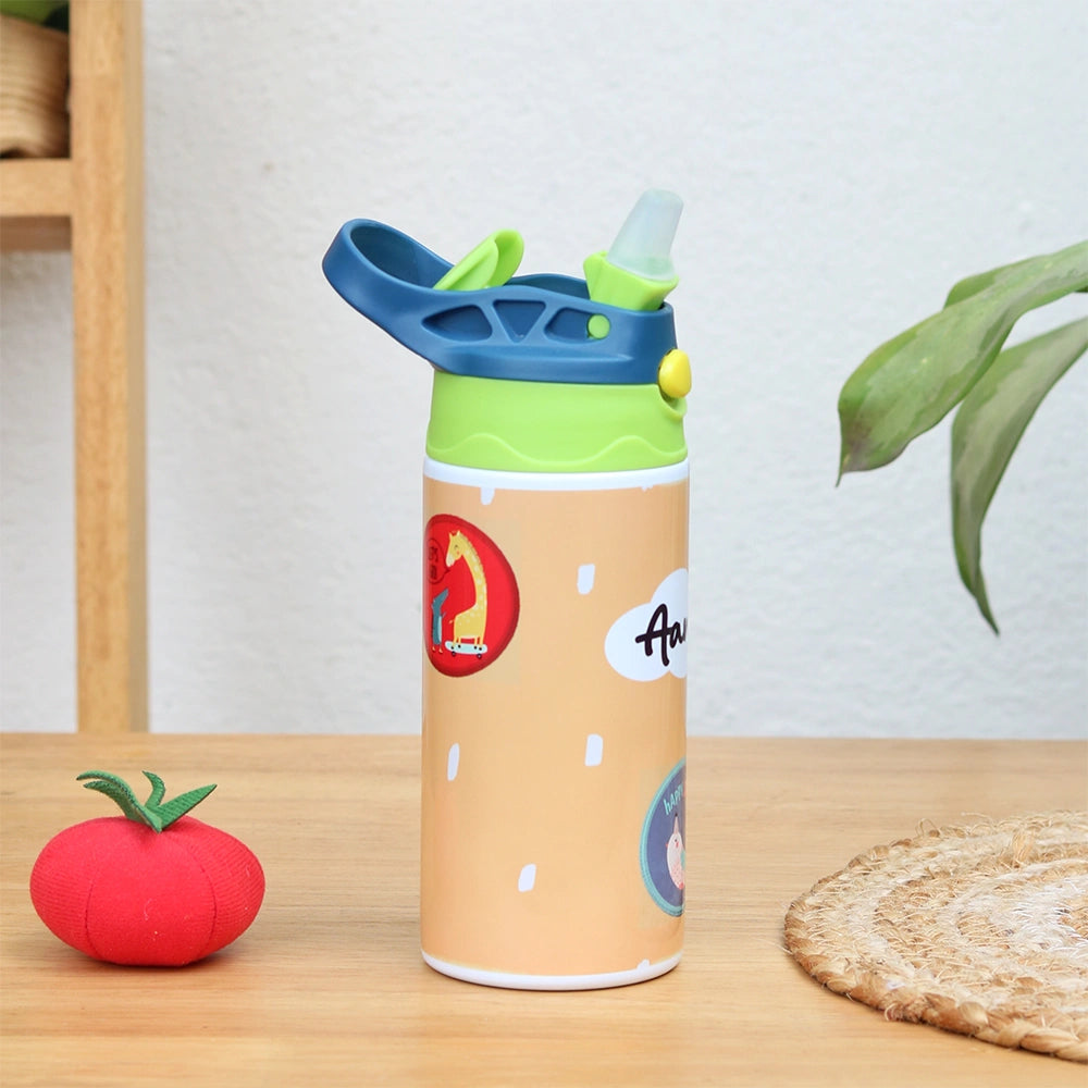 Insulated Steel Sipper Bottle (350ml) - Yellow