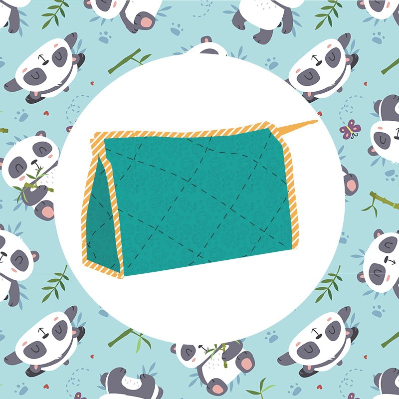 3-Zip Toiletries Kit - Cute Panda