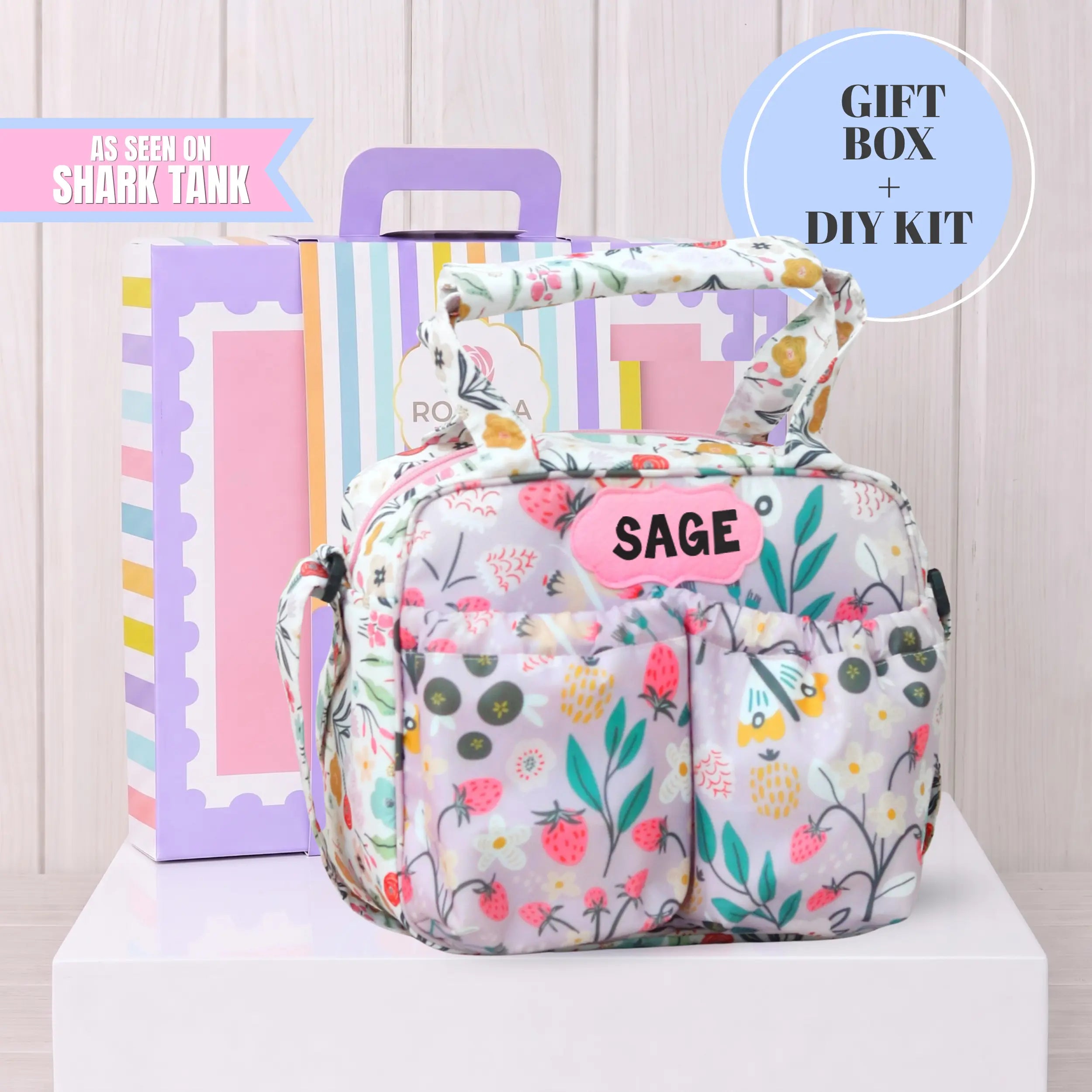 Diy Lilac Garden Insulated Tiffin Bag