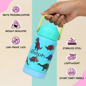 Glow Dino Insulated Handle Sipper Bottle
