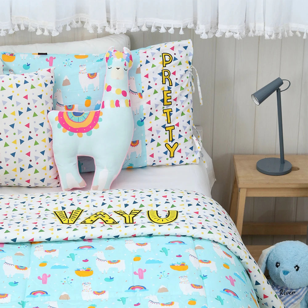 Blue Llama Comforter