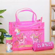 Unicorn Dream Double Pocket Jelly Tote Bag & Wet Pouch