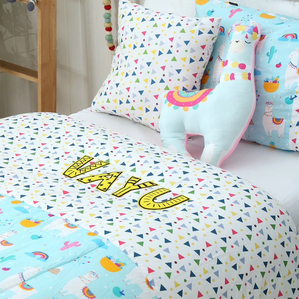 Blue Llama Comforter