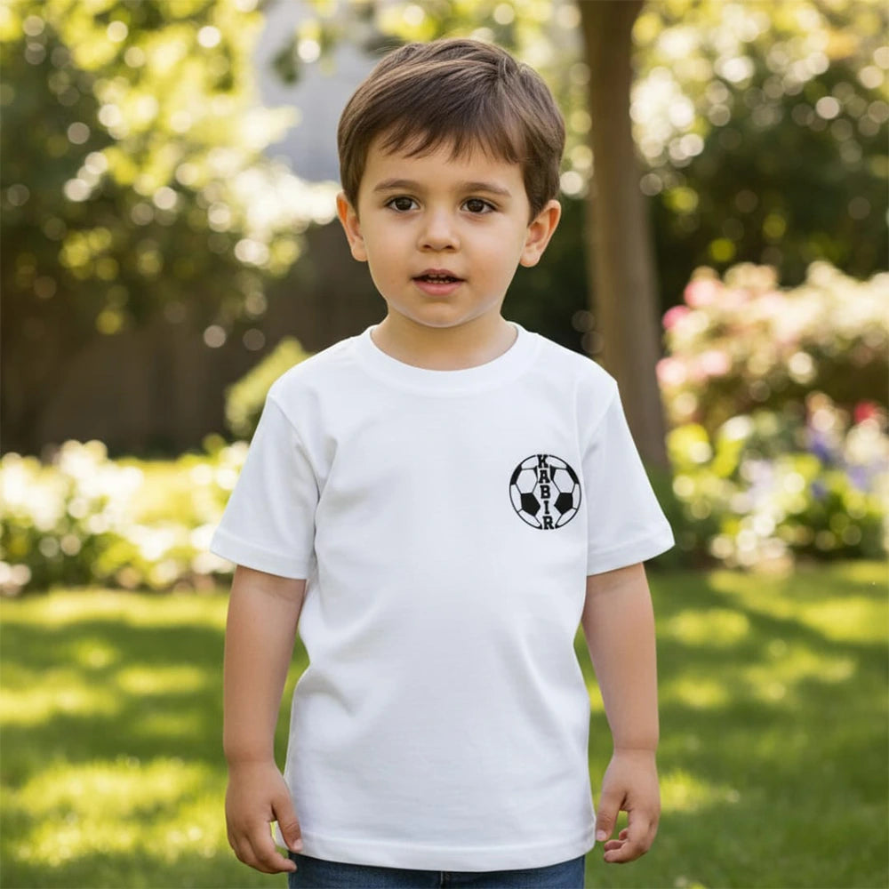 Personalized Soccer Star White T-shirt