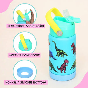 Glow Dino Insulated Handle Sipper Bottle