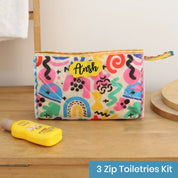 3-Zip Toiletries Kit - Abstract