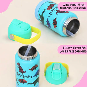 Glow Dino Insulated Handle Sipper Bottle
