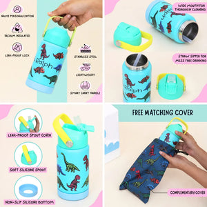 Glow Dino Insulated Handle Sipper Bottle