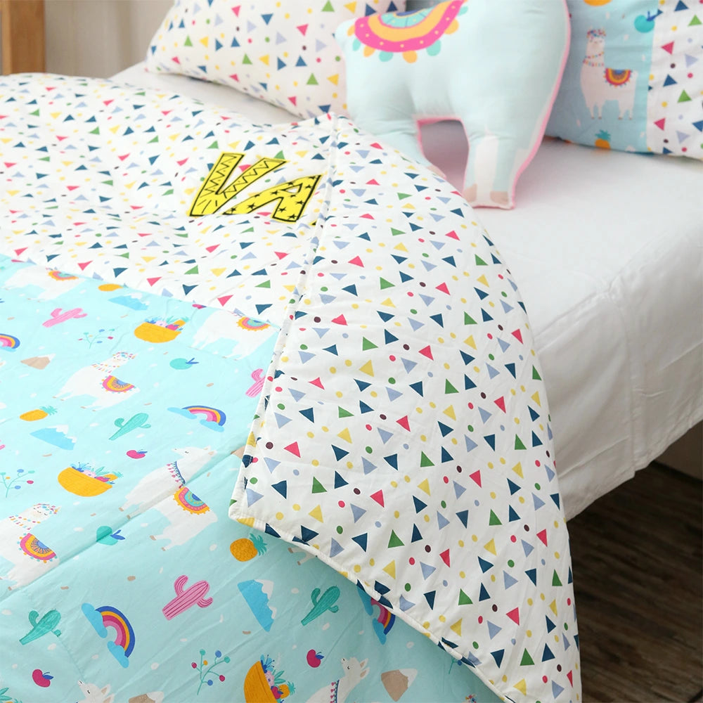 Blue Llama Comforter