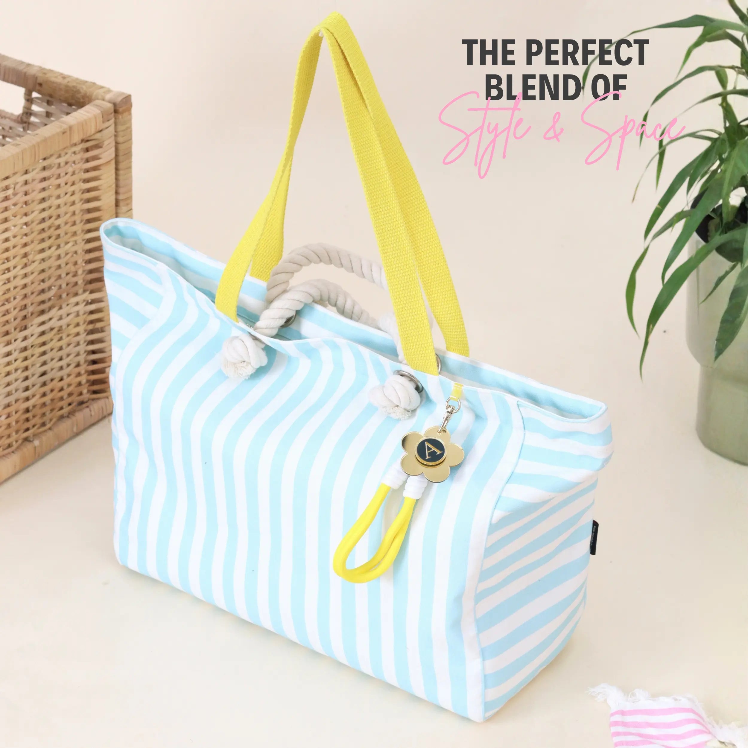 Blue Stripes Big Girl Tote