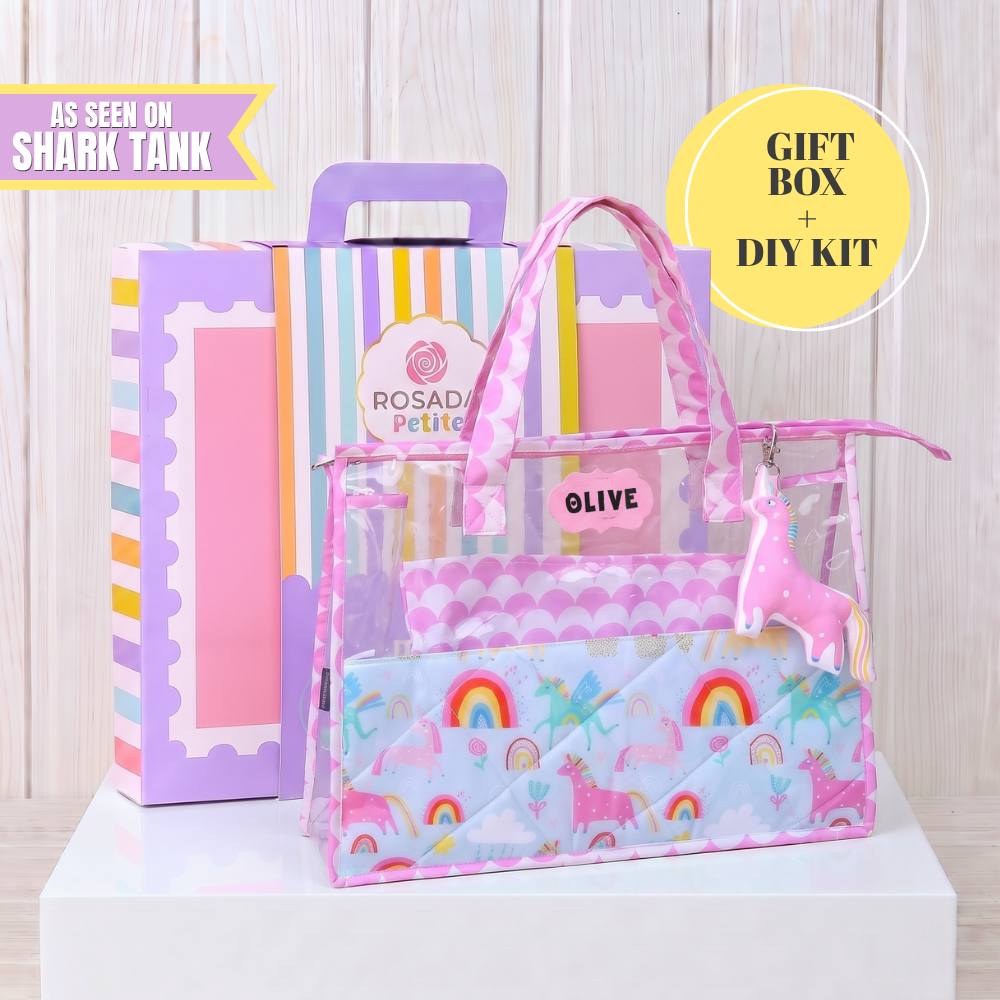 Diy Blue Unicorn Swimming Bag