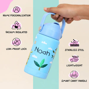 Lazy Zoo Insulated Handle Sipper Bottle