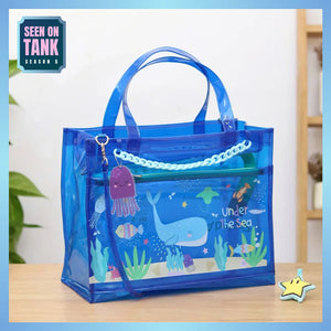 Deep Sea Dive Double Pocket Jelly Tote Bag & Wet Pouch